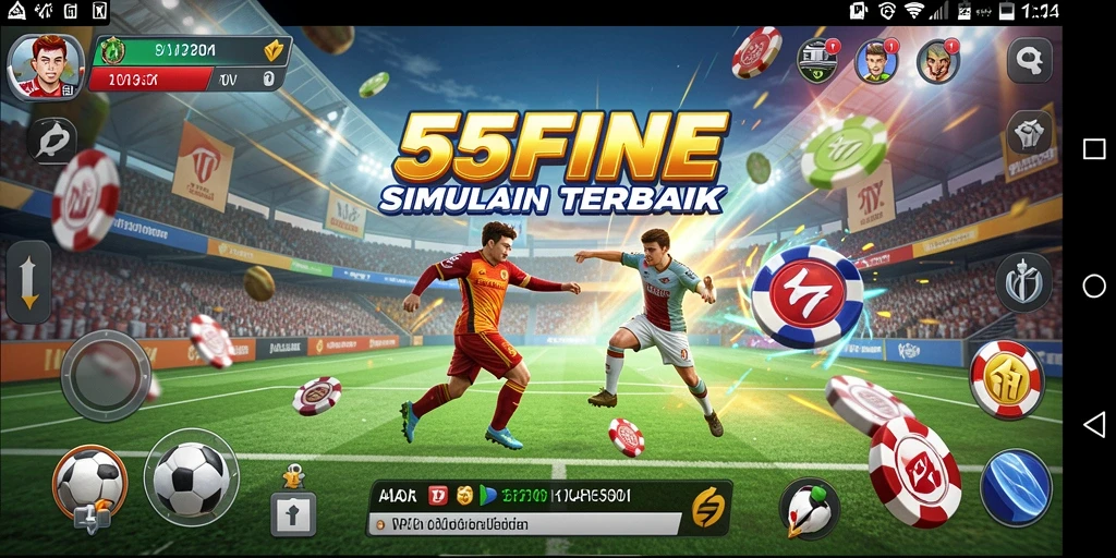 Tampilan gameplay 55FIVE yang menarik dan interaktif.