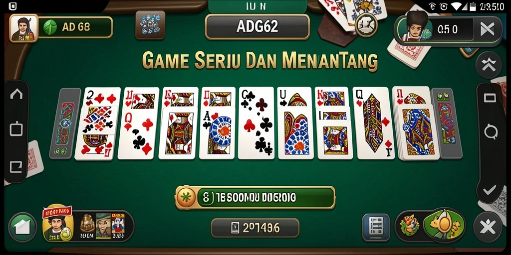 Tangkapan layar permainan ADG62 yang memukau, menampilkan aksi domino.
