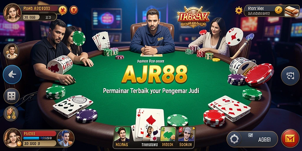 Tampilan gameplay AJR88 yang menakjubkan dengan suasana poker yang nyata.