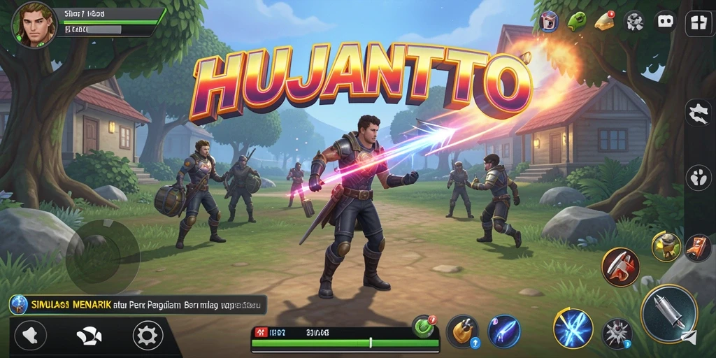 Screenshot HUJANTOTO menampilkan aksi mendebarkan dalam gameplay Simulation.