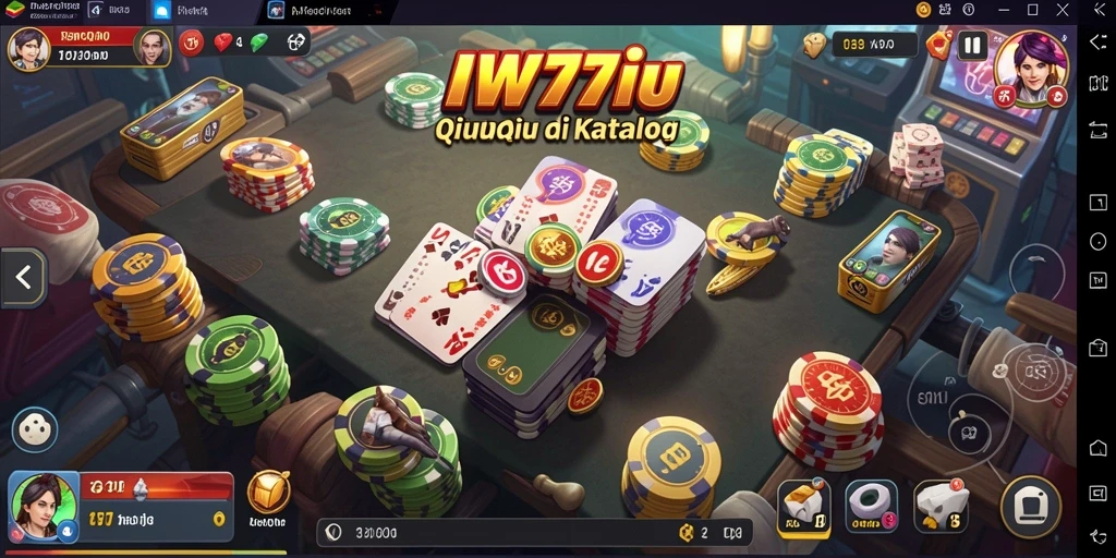 Tampilan gameplay QiuQiu yang menggembirakan di IW777.