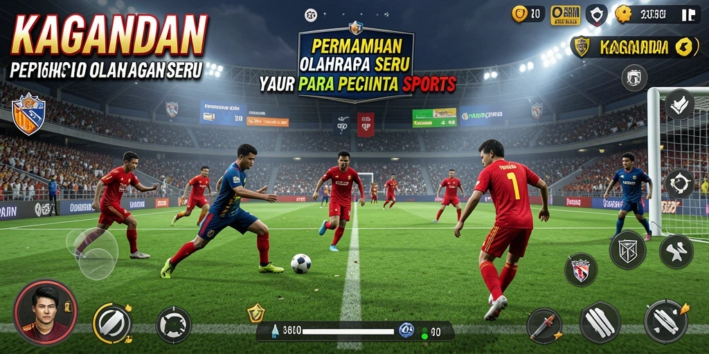 Screenshot menarik dari gameplay KAGANDAN yang menunjukkan aksi olahraga.