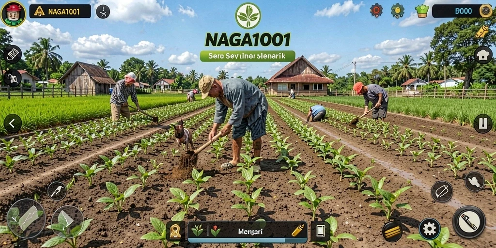 Tampilan gameplay seru dari NAGA1001 saat bertani.