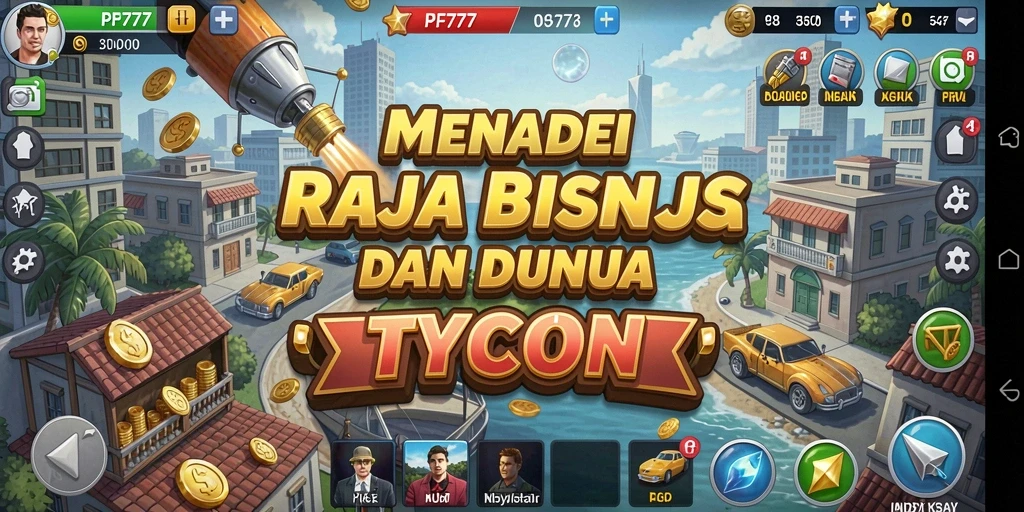Screenshot utama PF777 menunjukkan pengalaman gameplay Tycoon yang menarik.