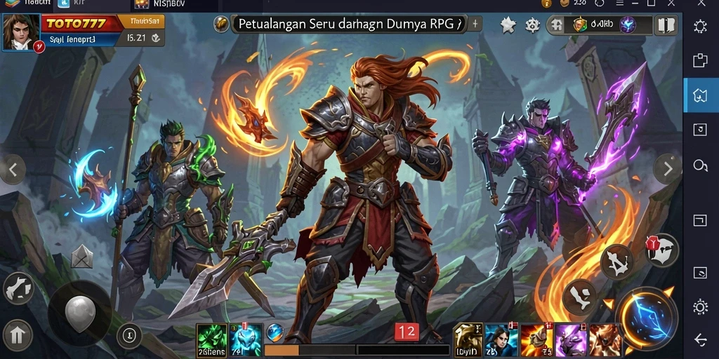 Tampilan menarik dari gameplay RPG di TOTO777.