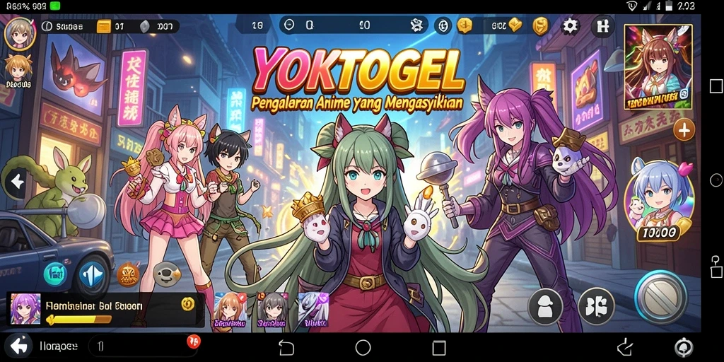 Tampilan gameplay menakjubkan dari YOKTOGEL yang menghadirkan karakter anime.